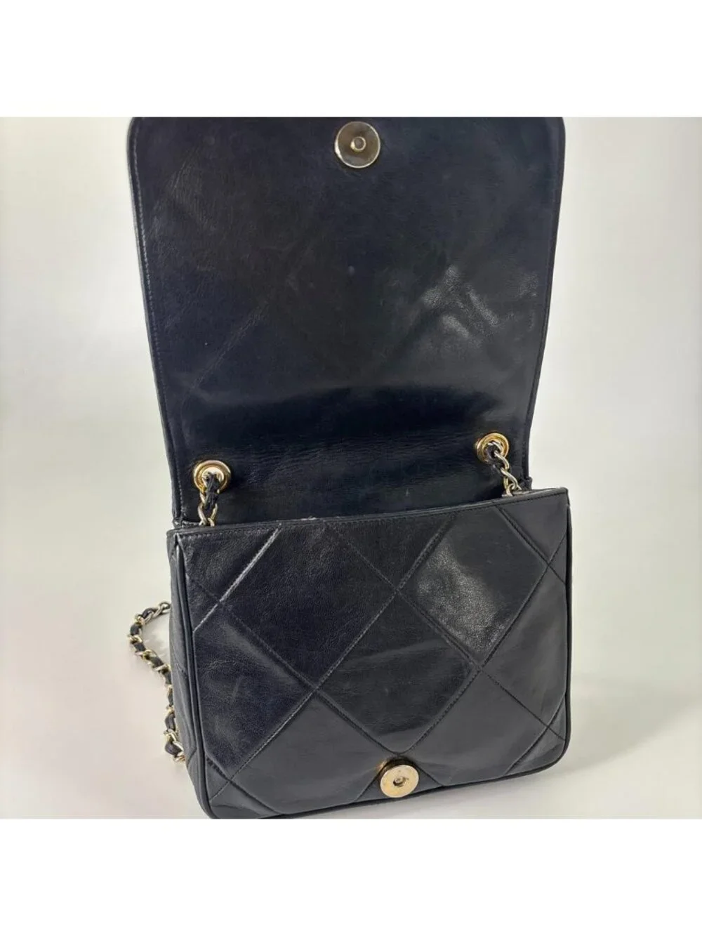 Chanel Super Quilted CC Logo Shoulder Bag Black